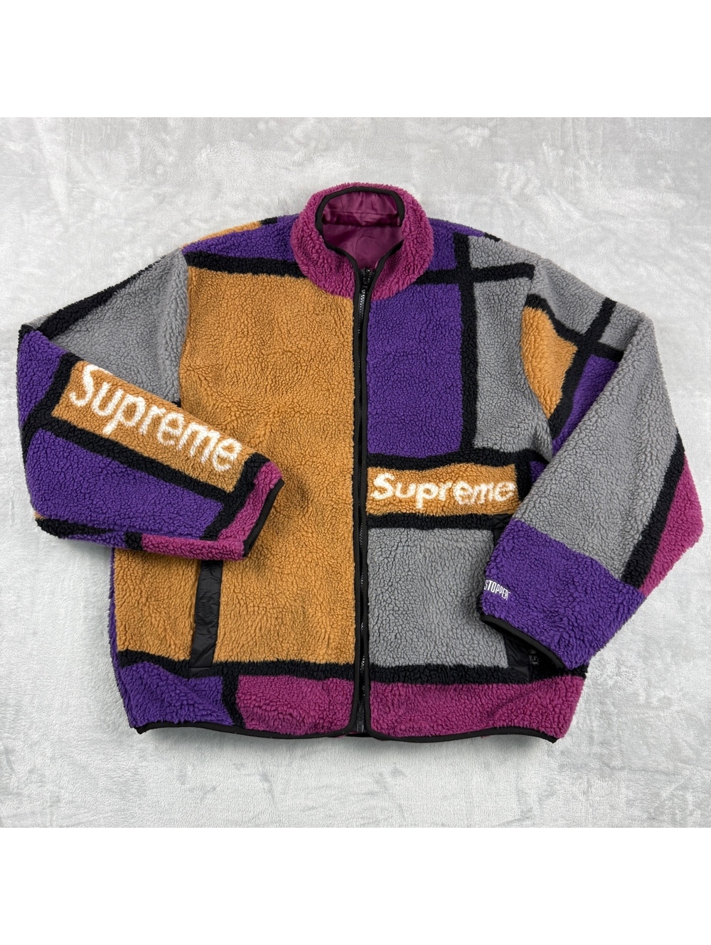 Supreme Reversible Colorblocked Fleece Jacket FW20 Size L WINDSTOPPER Gorpcore